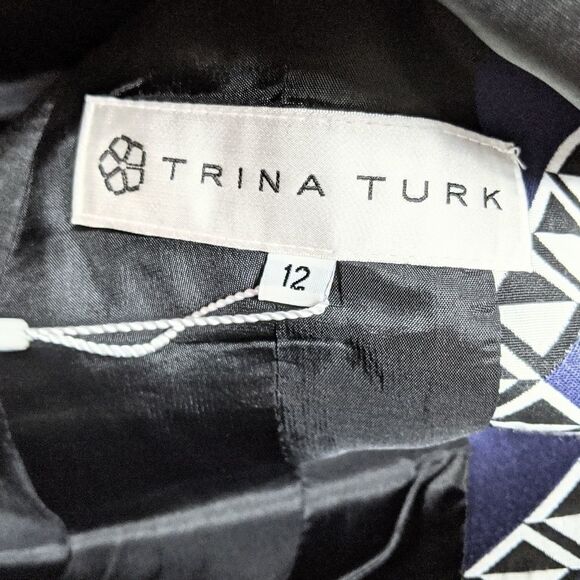 NWT TRINA TURK Minty 2 Geometric Jacket 12 - Picture 7 of 13